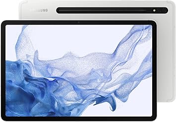 SAMSUNG Galaxy Tab S8 11” 128GB WiFi 6E Android Tablet, Large LCD Screen, S Pen Included, Ultra Wide Camera, Long Lasting Battery, US Version, 2022, Silver