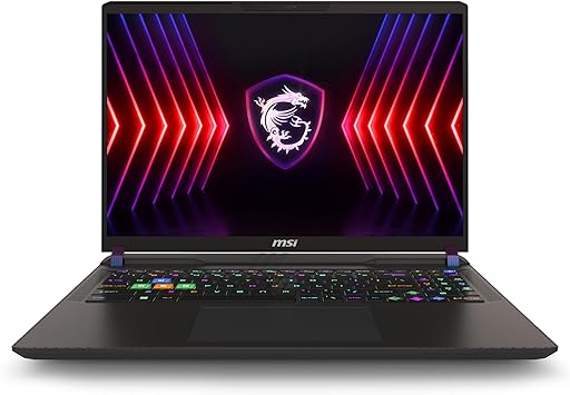 MSI Vector 16 HX 16” 240Hz QHD+ Gaming Laptop: Intel Core i9-14900HX, NVIDIA Geforce RTX 4070, 32GB DDR5, 1TB NVMe SSD, Thunderbolt 4, Cooler Boost 5, Win 11 Pro: Black A14VGG-254US