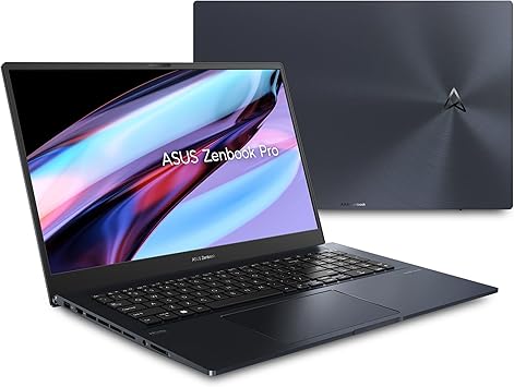 ASUS Zenbook Pro 17 Laptop, 17.3” Pantone Validated Display, AMD Ryzen 7 6800H CPU, AMD Radeon Graphics, 8GB RAM, 512GB SSD, WiFi 6E, Windows 11 Home, Tech Black, UM6702RA-DB71