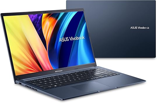 ASUS VivoBook 15 Slim Laptop, 15.6 inch FHD Display, Intel Core i5-1240P CPU, Intel Iris Xe Graphics, 8GB RAM, 512GB SSD, Fingerprint Sensor, Windows 11 Home, Quiet Blue, F1502ZA-DS52