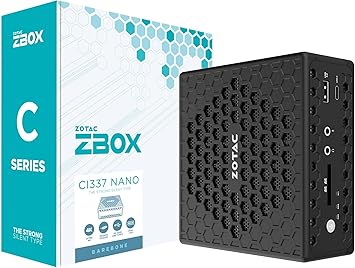 ZOTAC ZBOX CI337 nano Fanless Silent Mini PC Intel Processor N100, Intel UHD Graphics, HDMI, DisplayPort, No Memory/Storage/OS Barebones System, ZBOX-CI337NANO-BE/BE1/J/U/K/AUS