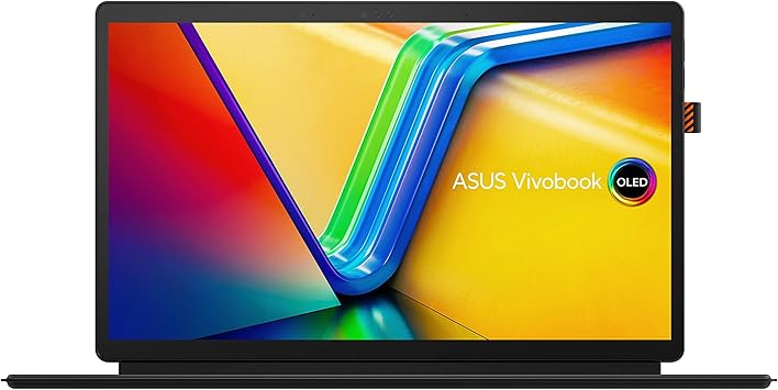 ASUS 2023 Vivobook 13 Slate OLED 2-in-1 Laptop, 13.3” FHD OLED Touch Display, Intel Core™ i3-N300 CPU, 8GB RAM, 256GB UFS 2.1 Storage, Windows 11 Home in S Mode, 0°Black, T3304GA-DS34T