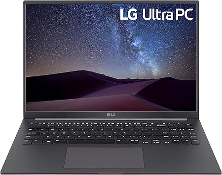 LG UltraPC 16U7R Laptop, 16” IPS Display, AMD Ryzen 7 7730U Processor, 16GB RAM, 512GB PCIe SSD, Webcam, , HDMI, Type-C, Wi-Fi 6, Windows 11 Home, Gray