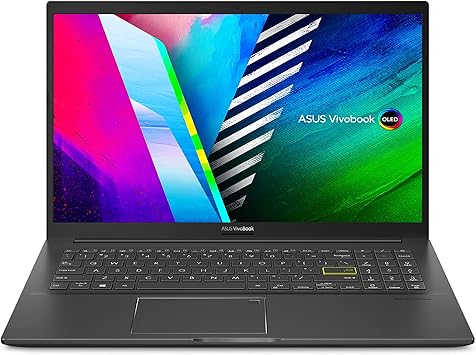 ASUS VivoBook 15 OLED K513 Thin & Light Laptop, 15.6 OLED Display, Intel i5-1135G7 CPU, Intel Iris Xe Graphics, 12GB RAM, 512GB PCIe SSD, Fingerprint Reader, Windows 10 Home, Indie Black, K513EA-AB54