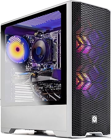 Skytech Gaming Blaze Gaming PC Desktop – AMD Ryzen 5 5600G 3.9 GHz, NVIDIA RTX 3060, 500GB NVME SSD, 16GB DDR4 RAM 3200, 600W Gold PSU, 11AC Wi-Fi, Windows 11 Home 64-bit