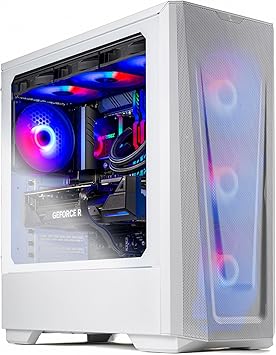 Skytech Gaming Eclipse Lite Gaming PC, Ryzen 7 7800X3D 4.2 GHz, RTX 4070 Ti, 1TB NVME Gen4, 32GB DDR5 RAM RGB, 850W Gold PSU Wi-Fi, Win 11 Home, RGB Keyboard and RGB-Mouse Included