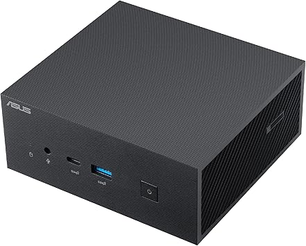 ASUS PN63-S1 Mini PC System with Intel Core i7-11370H, 16GB DDR4, M.2 PCIE 512GB SSD, WiFi 6, Bluetooth, USB-C, Windows 11 Pro, Black