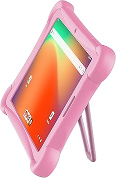 Tablet 10 Inch Android 13 Tablets, Prestige Elite 10QH 10.1 Inch HD IPS Tablet, 32GB Storage, 2GB RAM, Quad-Core Processor, with Protective Bumper Case - Pink