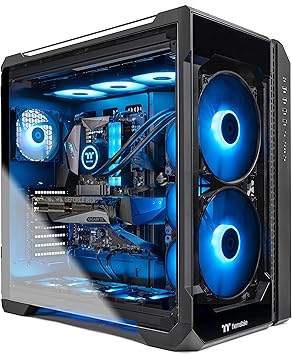 Thermaltake LCGS View 390 AIO Liquid Cooled CPU Gaming PC(AMD Ryzen 7 5800X 8-core, ToughRam DDR4 3600Mhz 16GB RGB Memory, NVIDIA GeForce RTX 3090, 1TB NVMe Gen4 M.2, Win 10 Home) V51B-X570-39V-LCS