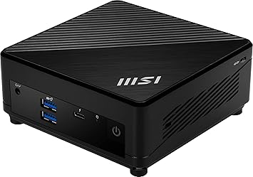 MSI Cubi 5 Mini PC: Intel Core i5-1235U, 8GB DDR4 (1x8GB) 2666MHz, 512GB SSD, WiFi 6E, BT 5.2, Thunderbolt Type-C, Dual Display, Energy Efficient, Black, Windows 11Pro: 12M-028US