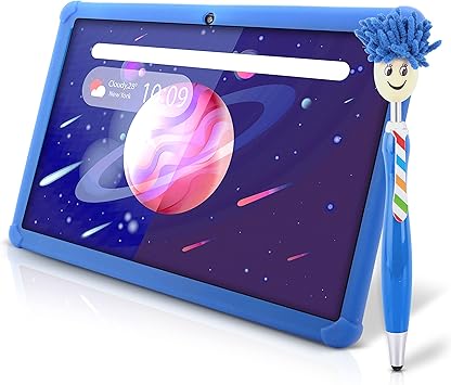 Pyle Kids Tablet with Stylus Pen, 7 Inch Android Tablet with 1080p HD Display, Dual Camera, WiFi Compatibility, Quad-Core Processor, 1GB RAM, 8GB Storage, Kid Proof Cover