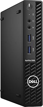 Dell OptiPlex 3000 3080 Desktop Computer - Intel Core i3 10th Gen I3-10105T - 8 GB RAM DDR4 SDRAM - 128 GB NVMe M.2 PCI Express M.2 SSD - Micro PC - Black