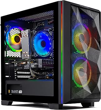 Skytech Gaming Chronos Mini Gaming PC Desktop – AMD Ryzen 5 3600 3.6 GHz, NVIDIA RTX 3050, 500GB NVME SSD, 16GB DDR4 RAM 3200, 600W Gold PSU, Wi-Fi, Windows 11 Home 64-bit