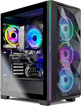 Skytech Gaming Skytech Chronos Gaming PC Desktop – Intel Core i5 12400F 2.5 GHz, Intel Arc A750, 1TB NVME Gen4 SSD, 16GB DDR4 RAM 3200, 650W Gold PSU, 11AC Wi-Fi, Windows 11 Home 64-bit