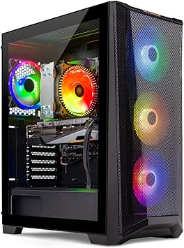 Skytech Gaming Chronos Gaming PC, Ryzen 5 7600X 4.7 GHz, RTX 4070 Ti, 1TB NVME, 32GB DDR5 RAM RGB, 850W Gold PSU Wi-Fi, Win 11 Home, RGB-Keyboard and RGB-Mouse Included