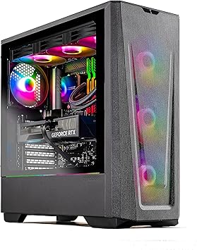 Skytech Gaming Eclipse Lite Gaming PC Desktop – AMD Ryzen 7 7800X3D 4.2 GHz, NVIDIA RTX 4070 Ti, 1TB NVME Gen4 SSD, 32GB DDR5 RAM RGB, 850W Gold PSU, 360mm AIO, 11AC Wi-Fi, Windows 11 Home 64-bit