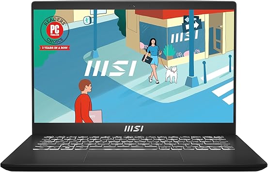 MSI Modern 14 Laptop: Intel Core i3-1215U, UHD Graphics, 14