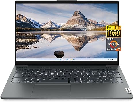 Lenovo 2023 Newest IdeaPad 5 Laptop, 15.6 inch FHD IPS Touchscreen Display, AMD Ryzen 5 5625U Processor (Beats i7-1255U), 16GB RAM, 512GB SSD, Fingerprint Reader, Wi-Fi 6, Windows 11 Home