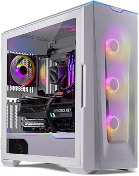 Skytech Gaming Eclipse Gaming PC, Intel i7 14700K 3.4 GHz, RTX 4070 Ti, 1TB NVME Gen4, 32GB DDR5 RAM RGB, 1000W Gold ATX 3.0 PSU Wi-Fi, Win 11 Home, RGB Keyboard and RGB-Mouse Included