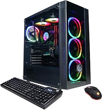 CYBERRPOWERPC Gamer Xtreme VR Gaming PC, Intel Core i7-12700KF 3.6GHz, GeForce RTX 3060 12GB, 16GB DDR4, 500GB PCI-E NVMe SSD, 2TB HDD, WiFi Ready & Win 11 Home (GXiVR8400A10), Black