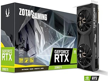 ZOTAC Gaming GeForce RTX 2080 Ti Twin Fan 11GB GDDR6 352-bit Spectra RGB LED/Metal Backplate Graphics Card - ZT-T20810G-10P