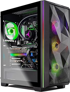 Skytech Gaming Skytech Chronos Gaming PC Desktop – AMD Ryzen 7 5800X 3.8 GHz, NVIDIA RTX 4070 Ti, 1TB NVME SSD, 16GB DDR4 RAM 3200, 750W Gold PSU, 360mm AIO, 11AC Wi-Fi, Windows 11 Home 64-bit,Black