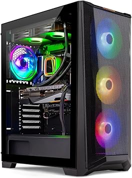 Skytech Gaming Chronos Gaming PC, Intel i9 12900K 3.2 GHz, RTX 4070, 1TB NVME, 32GB DDR5 RAM RGB, 750W Gold PSU Wi-Fi, Win 11 Home, RGB-Keyboard and RGB-Mouse Included