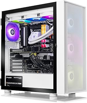 Thermaltake Aero i370 R4 AIO Liquid Cooled Gaming Desktop (Intel® Core™ i7-12700KF, ToughRam RGB DDR4 3600Mhz 16GB, NVIDIA® GeForce RTX™ 3070, 1TB NVMe M.2, Win10 Home) H5AR-Z690-370-LCS