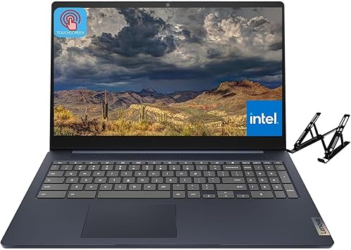 Lenovo 2023 Newest 3i Chromebook Laptop, 15.6 Inch FHD IPS Touchscreen Display, Intel Pentium Quad-Core Processor, 4GB RAM, 128GB eMMC, Intel UHD Graphics, WiFi, Bluetooth, ChromeOS