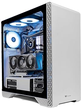 Thermaltake Glacier 370 Liquid-Cooled PC (AMD Ryzen 5 5600X, RTX 3070, 16GB RGB 3600Mhz DDR4 ToughRAM RGB Memory, 1TB NVMe M.2, WiFi, Win 10 Home) Gaming Desktop Computer S3WT-B550-37G-LCS