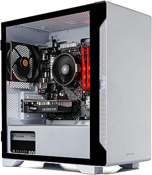 Thermaltake Glacier 150 Gaming PC (AMD Ryzen 5 3600, GTX 1650 OC, 16GB RGB 3200Mhz DDR4 ToughRAM Z-ONE RGB Memory, 500GB SSD, WiFi, Win 10 Home) Gaming Desktop Computer S1WT-B450-G15-LCS