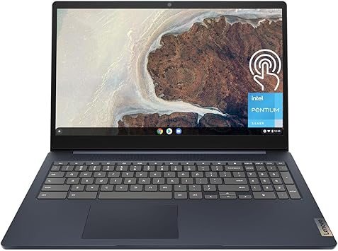 Lenovo 2023 Newest 3i Chromebook Laptop, 15.6 Inch FHD IPS Touchscreen Display, Intel Pentium Quad-Core Processor, 4GB RAM, 128GB eMMC, Intel UHD Graphics, WiFi, Bluetooth, ChromeOS