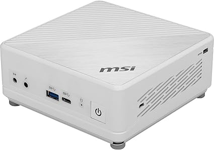 MSI Cubi 5 Mini PC: Intel Core i3-10110U, 8GB DDR4 (1x8GB) 2666MHz, 256GB SSD, WiFi 6, Bluetooth 5.1, USB Type-C, Dual Display, Energy Efficient, White, Windows 11 Home: 10M-692US