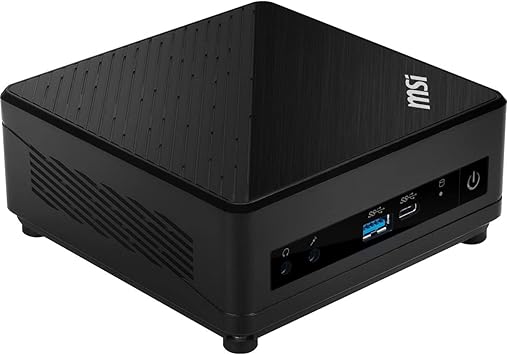 MSI Cubi 5 Mini PC, Intel Core i5-10210U, 8GB Memory, 256GB SSD, WiFi 6, BT 5.1, USB Type-C, Dual Display, Silent, Black, Windows 11 Home (10M-647US)