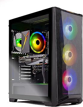 Skytech Gaming Skytech Chronos Gaming PC Desktop – Intel Core i5 12600K 3.7 GHz, NVIDIA RTX 3080, 1TB NVME SSD, 16GB DDR4 RAM 3200, 850W Gold PSU, 11 AC Wi-Fi, Windows 11 Home 64-bit