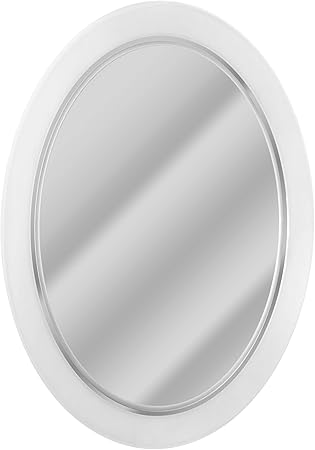 Head West Oval Frosted Edged Beveled Accent Wall Vanity Mirror - 23 x 29