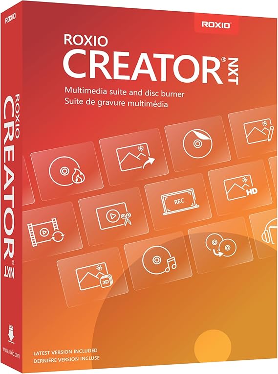 Roxio Creator NXT 9 | Multimedia Suite and CD/DVD Disc Burner [PC Key Card]