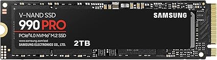 SAMSUNG 990 PRO SSD NVMe M.2 PCIe Gen4, M.2 2280 Internal Solid State Hard Drive, Seq. Read Speeds Up to 7,450 MB/s for High End Computing, Gaming, and Heavy Duty Workstations, MZ-V9P2T0B/AM