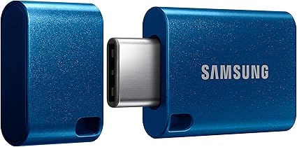 Samsung Type-C™ USB Flash Drive, 256GB, Transfers 4GB Files in 11 Secs w/Up to 400MB/s 3.13 Read Speeds, Compatible w/USB 3.0/2.0, Waterproof, 2022, Blue, MUF-256DA/AM