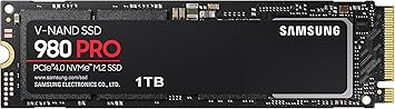 SAMSUNG 980 PRO SSD 1TB PCIe 4.0 NVMe Gen 4 Gaming M.2 Internal Solid State Drive Memory Card , Maximum Speed, Thermal Control MZ-V8P1T0B/AM