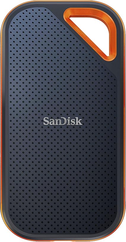 SanDisk 4TB Extreme PRO Portable SSD - Up to 2000MB/s - USB-C, USB 3.2 Gen 2x2, IP65 Water and Dust Resistance, Updated Firmware - External Solid State Drive - SDSSDE81-4T00-G25