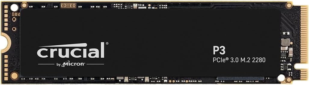 Crucial P3 1TB PCIe Gen3 3D NAND NVMe M.2 SSD, up to 3500MB/s - CT1000P3SSD8