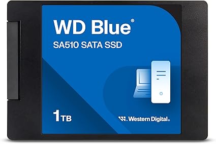 Western Digital 1TB WD Blue SA510 SATA Internal Solid State Drive SSD - SATA III 6 Gb/s, 2.5