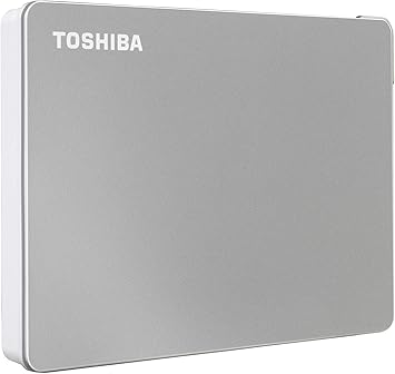 Toshiba Canvio Flex 2TB Portable External Hard Drive USB-C USB 3.0, Silver for PC, Mac, & Tablet - HDTX120XSCAA