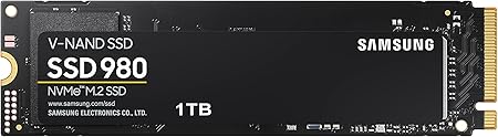 SAMSUNG 980 SSD 1TB PCle 3.0x4, NVMe M.2 2280, Internal Solid State Drive, Storage for PC, Laptops, Gaming and More, HMB Technology, Intelligent Turbowrite, Speeds of up-to 3,500MB/s, MZ-V8V1T0B/AM