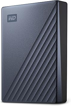 WD 5TB My Passport Ultra, Blue, Portable External Hard Drive, backup software with defense against ransomware, and password protection, USB-C and USB 3.1 - WDBFTM0050BBL-WESN