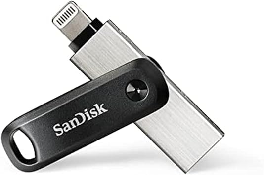 SanDisk 256GB iXpand Flash Drive Go for iPhone and iPad - SDIX60N-256G-GN6NE, Black