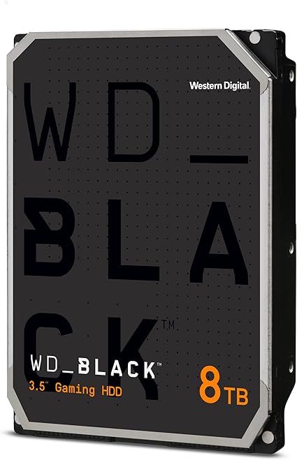 Western Digital 8TB WD_Black Performance Internal Hard Drive HDD - 7200 RPM, SATA 6 Gb/s, 256 MB Cache, 3.5