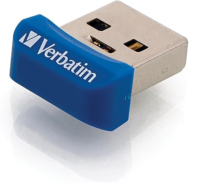 Verbatim 32GB Store 'n' Stay Nano USB 3.2 Gen 1 Flash Drive Snag-free Low Profile Thumb Drive - Blue