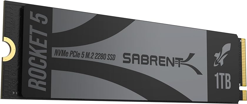 SABRENT Rocket 5 1TB Advanced Performance Internal M.2 PCIe GEN 5 14GB/s X4 NVMe SSD (SB-RKT5-1TB)